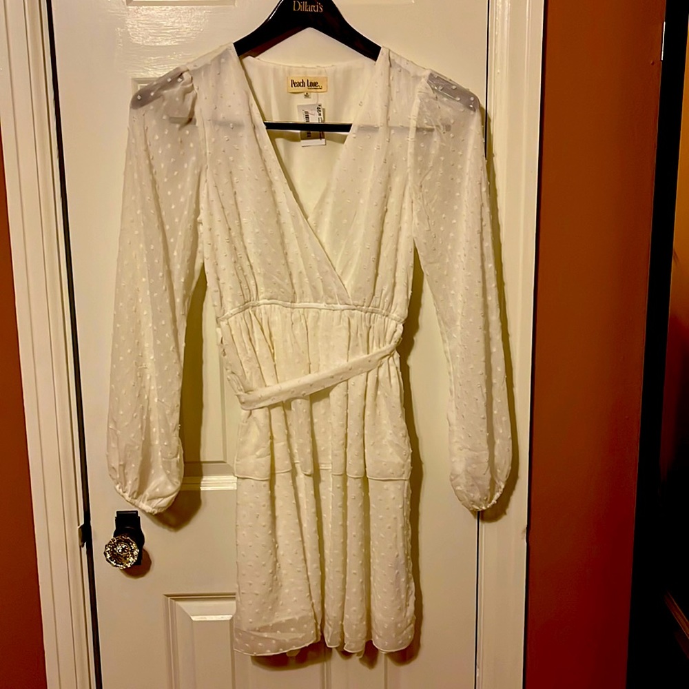 Ivory Textured Layered Dress (S)